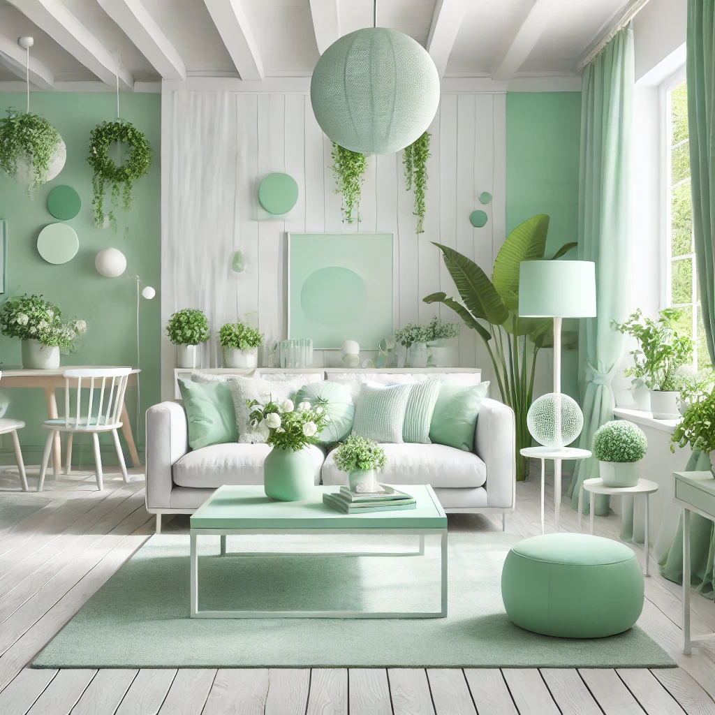 Fresh Mint living room design idea