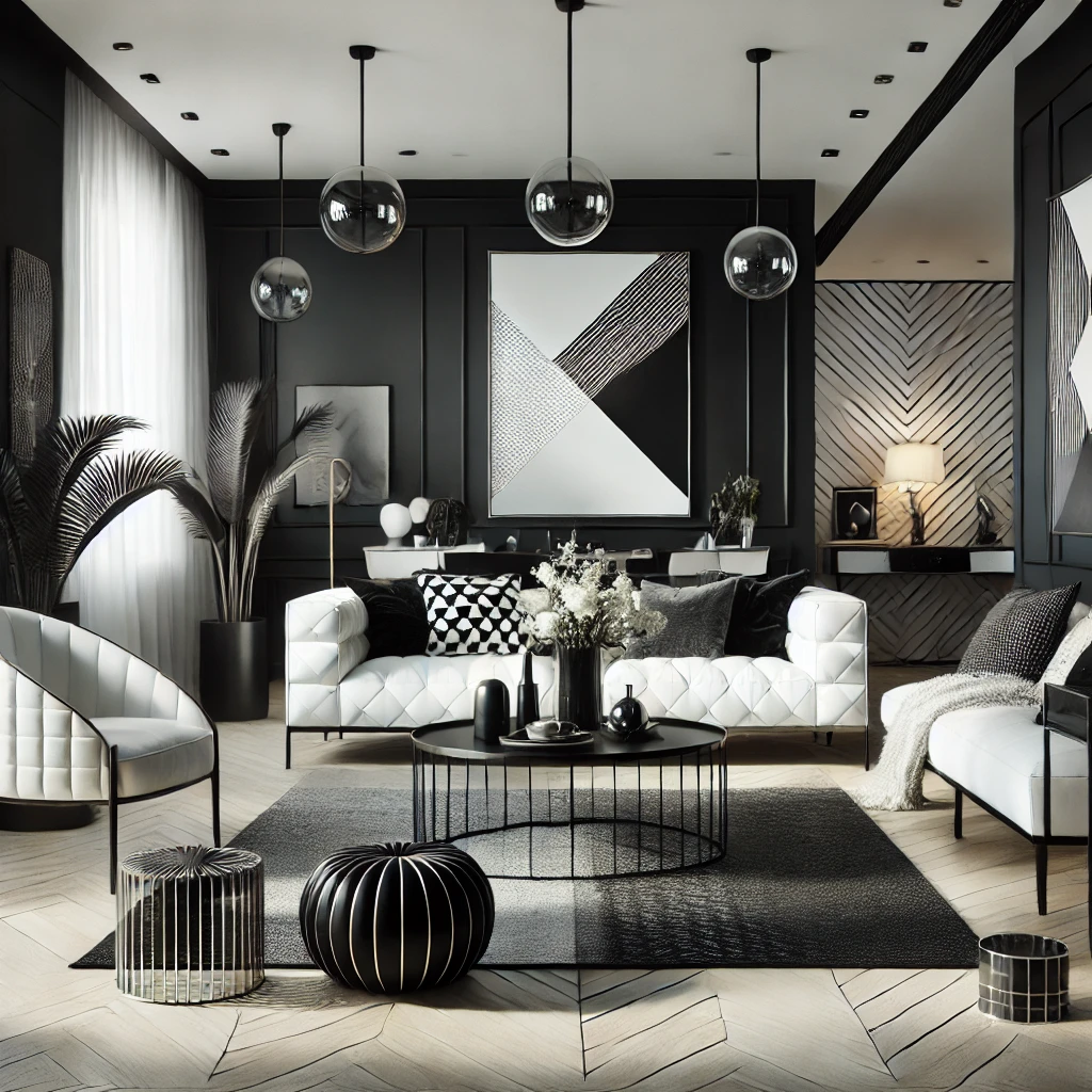 Timeless Black and White living room