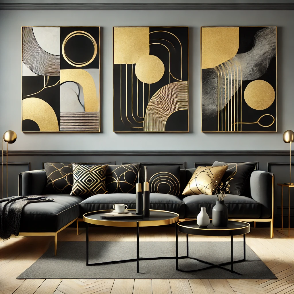 Black and Gold Art Pieces