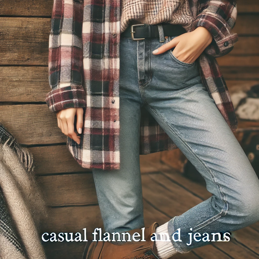 Casual Flannel and Jeans