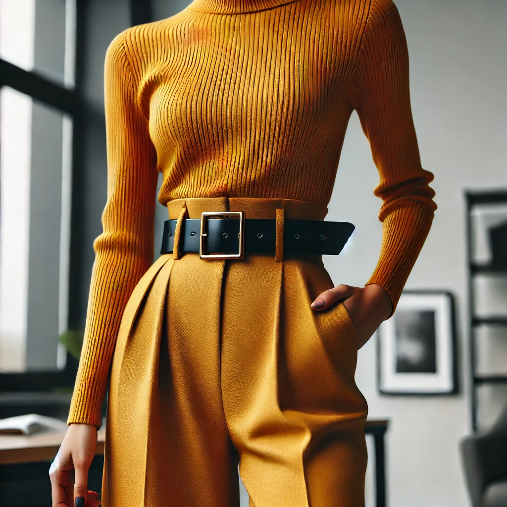 Turtlenecks and High-Waisted Trousers