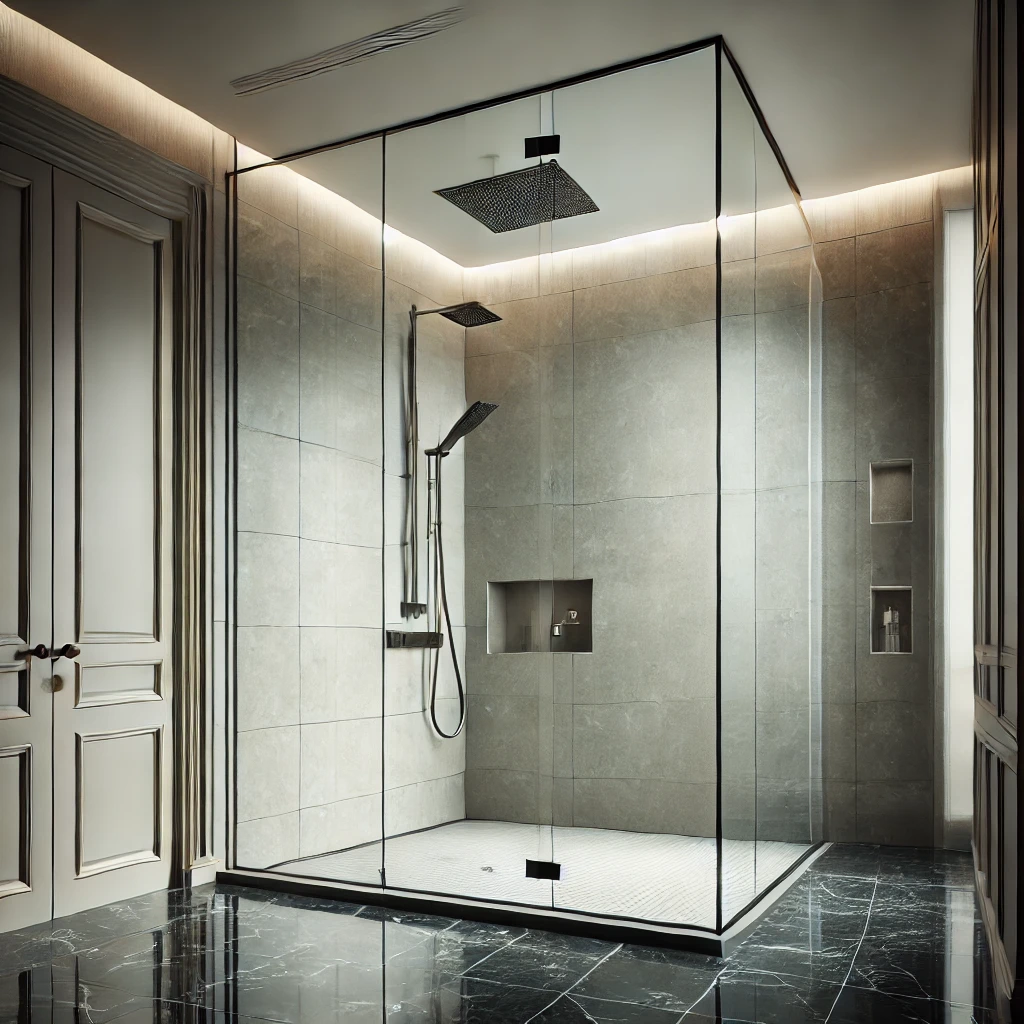 . Walk-In Showers with Frameless Glas