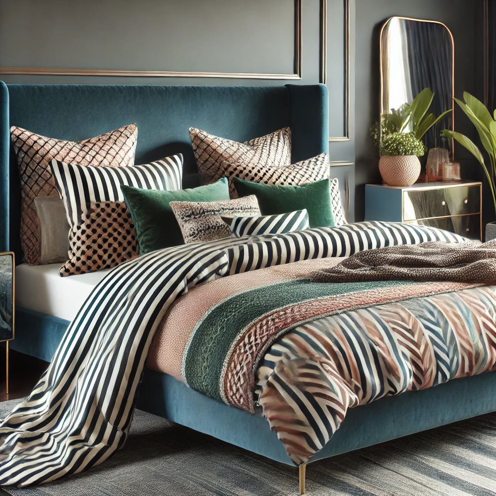 Add Patterned Bedding for Contrast