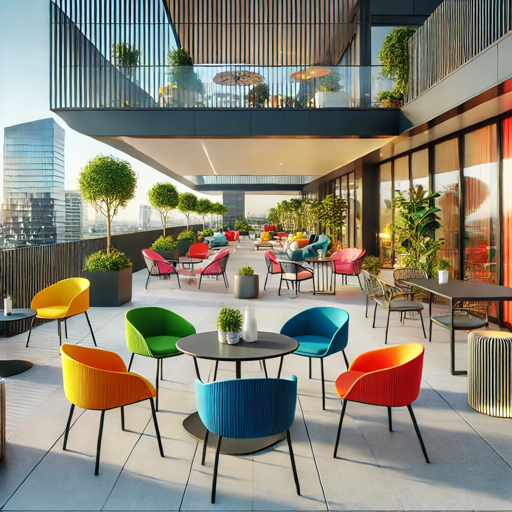 Bold Colors with Modern Outdoor Furniture