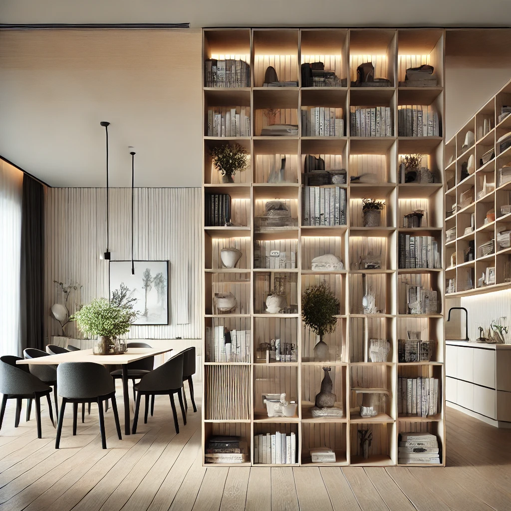 Bookshelves as Room Dividers