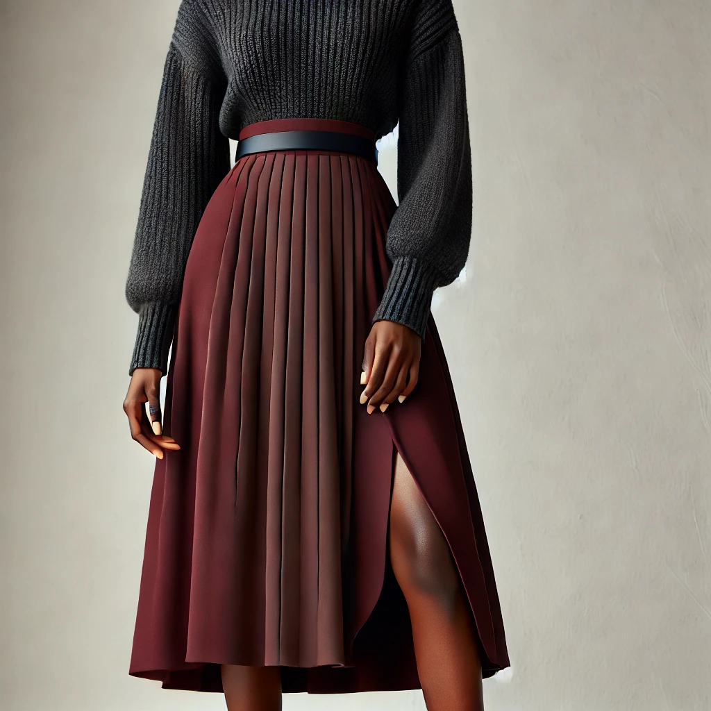 Midi Skirts with Chunky Sweaters