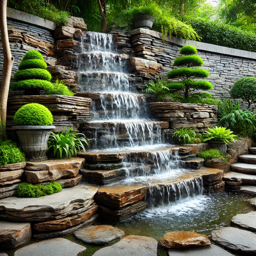 Classic Stone Waterfall