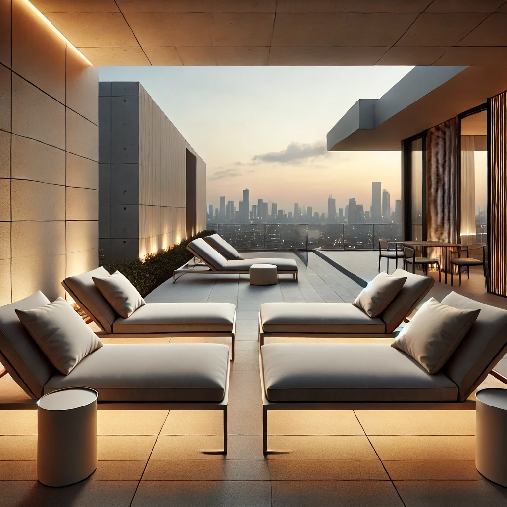 Contemporary Elegance with Sleek Loungers