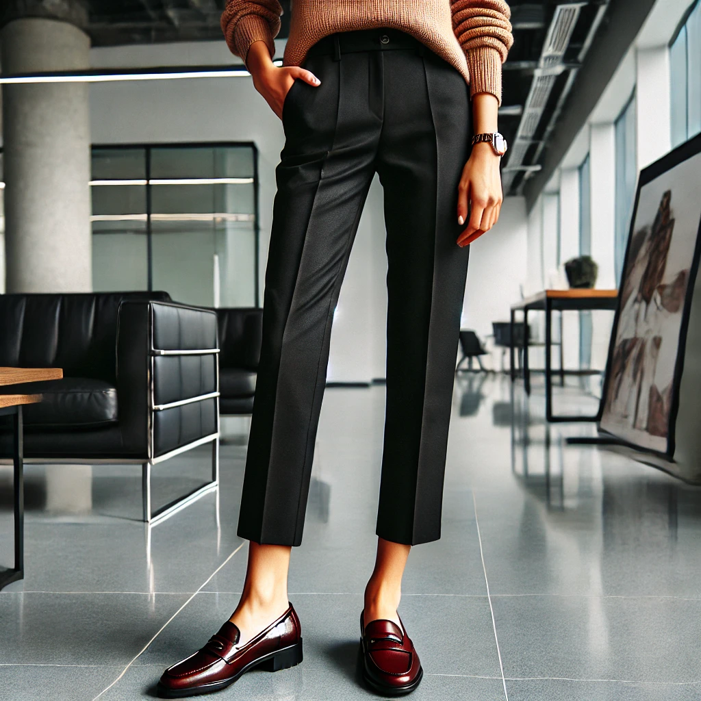 Cropped Trousers with Loafers