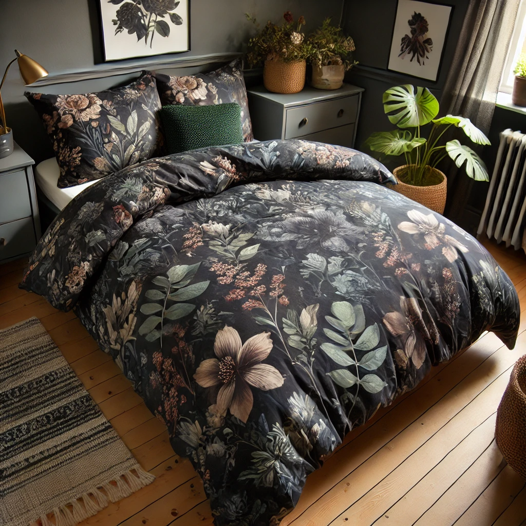 Dark Floral Bedding