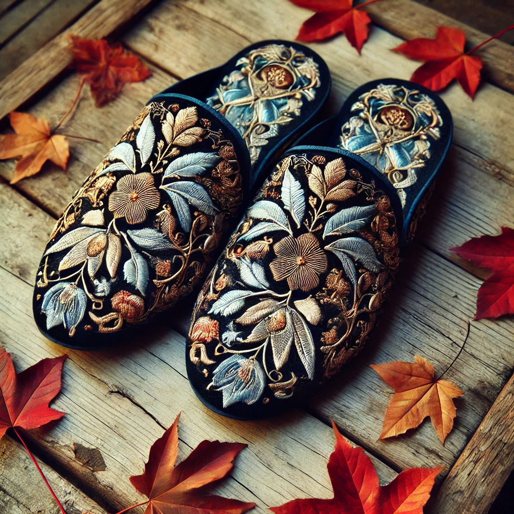 Embroidered Slippers Artistic and Unique