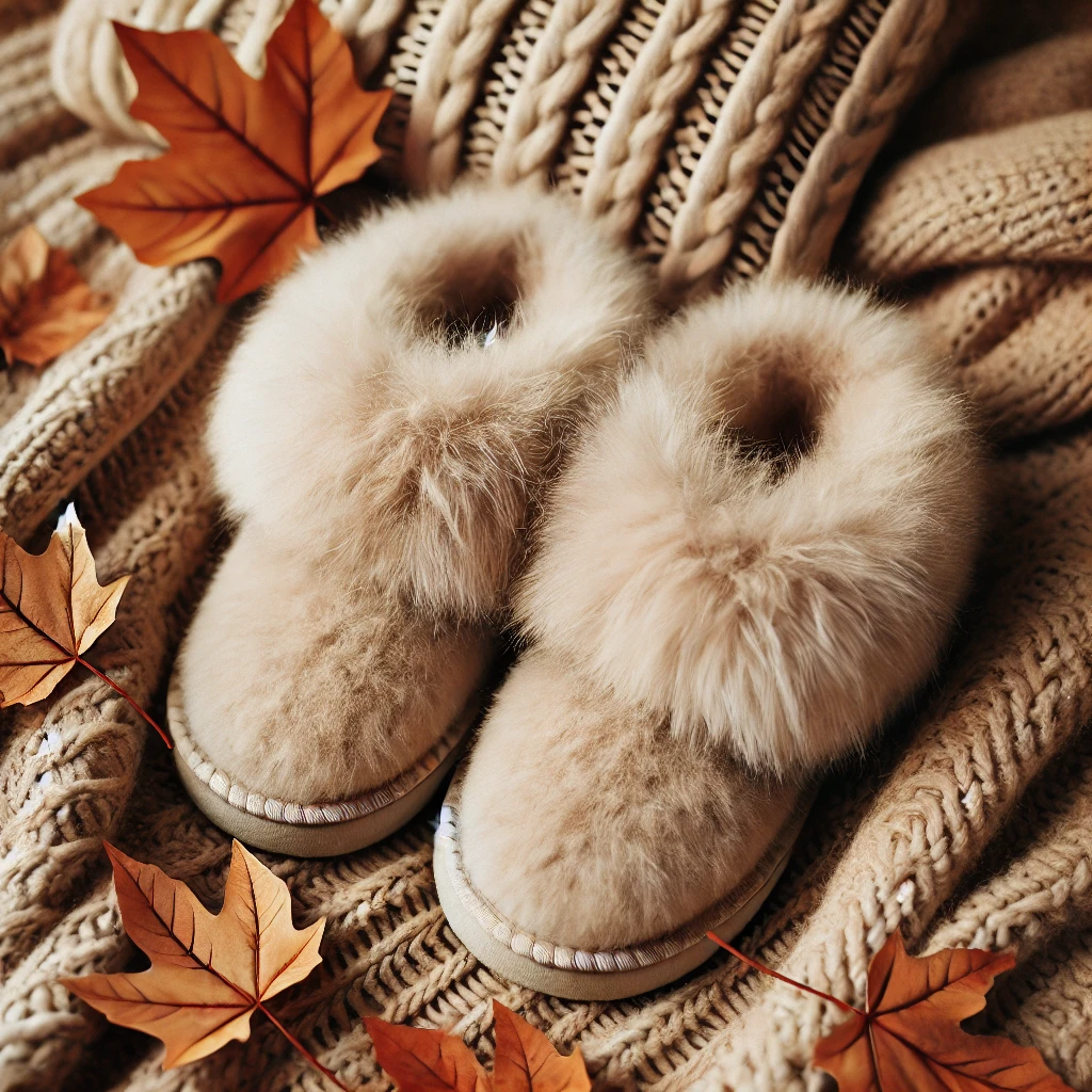 Faux Fur-Lined Slippers Cozy Up in Style