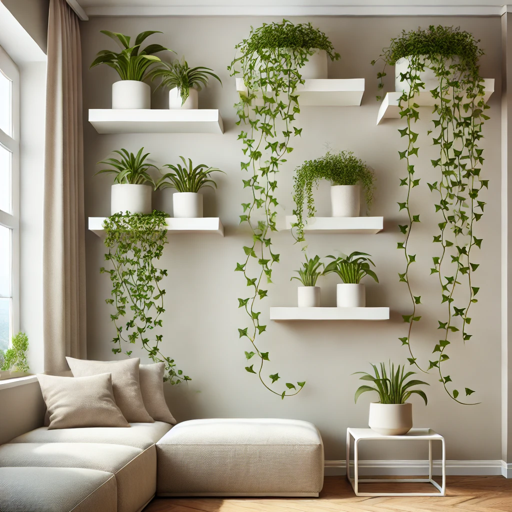 Floating Shelves as Plant Stands