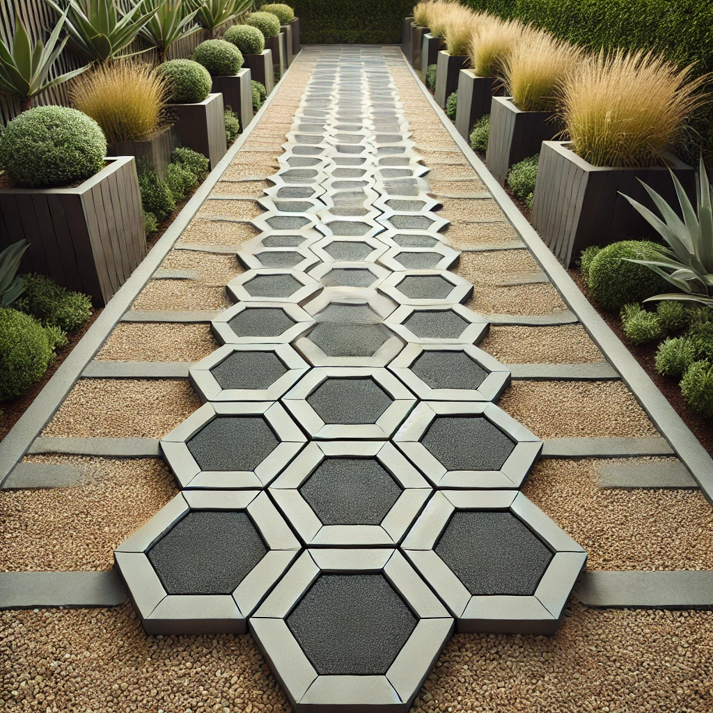 Geometric Concrete Pavers (Image created)