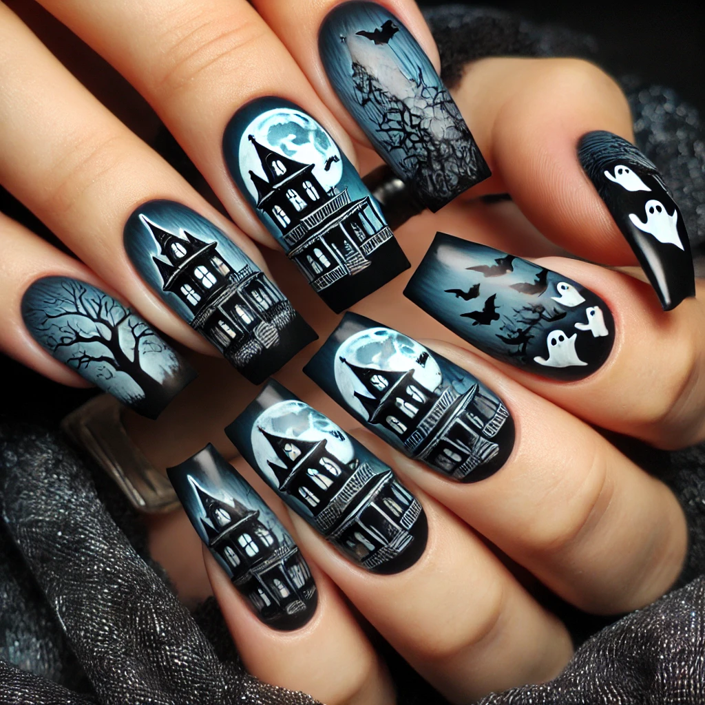 Haunted House Nails