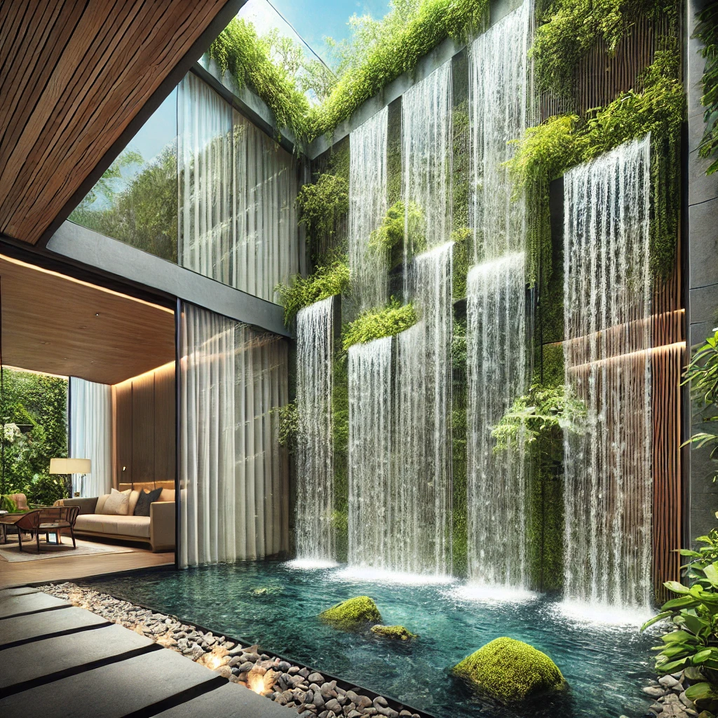 Indoor-Outdoor Waterfall