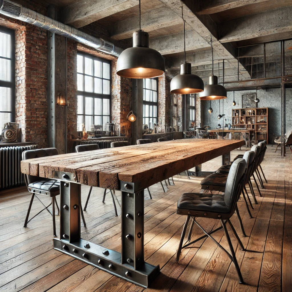 Industrial-Style Dining Table.