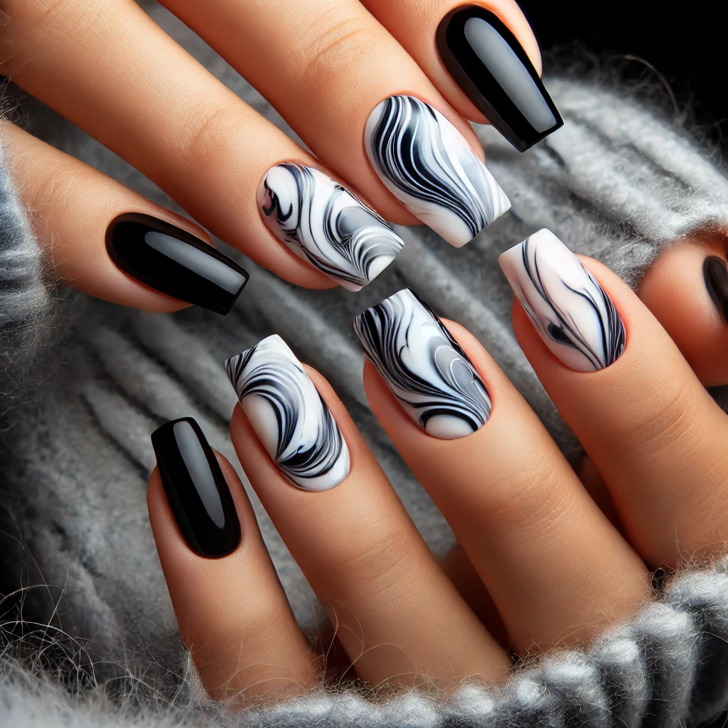 Marble Effect Nails