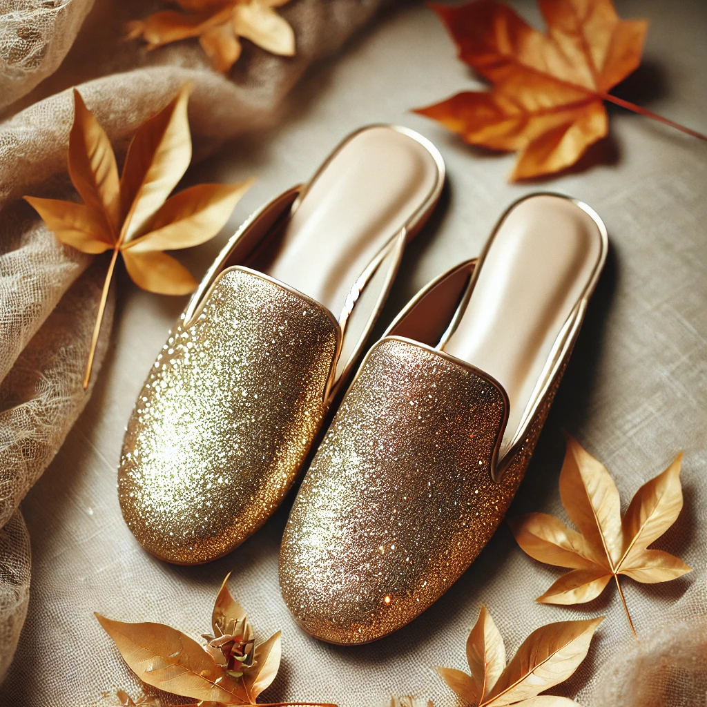 Metallic Slippers Add Some Sparkle