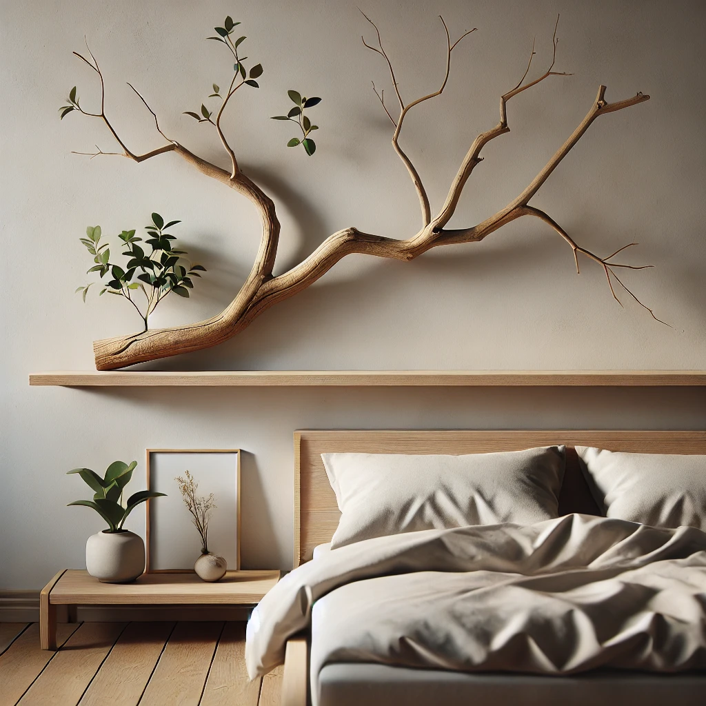 Minimalist Tree Branch Shelf Simplicity Meets Elegance