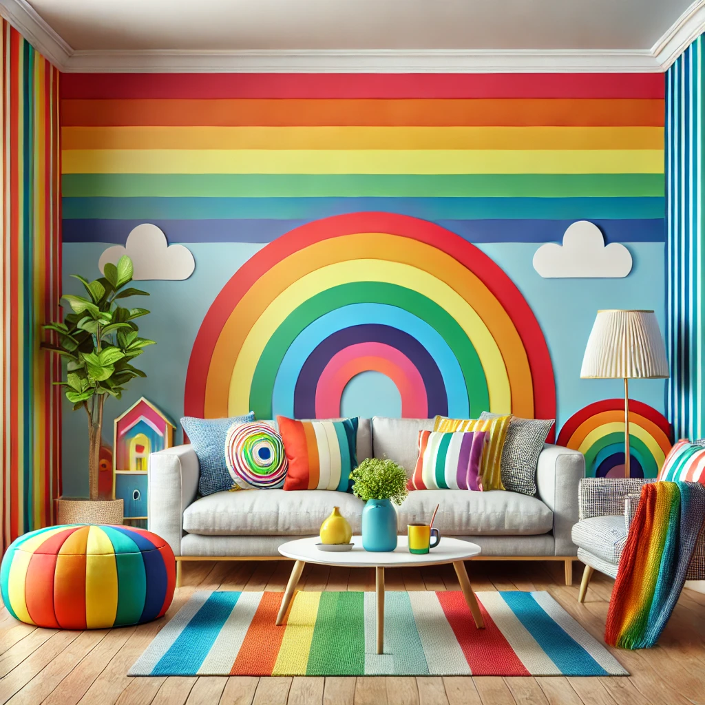 Rainbow Stripes Fun and Whimsical