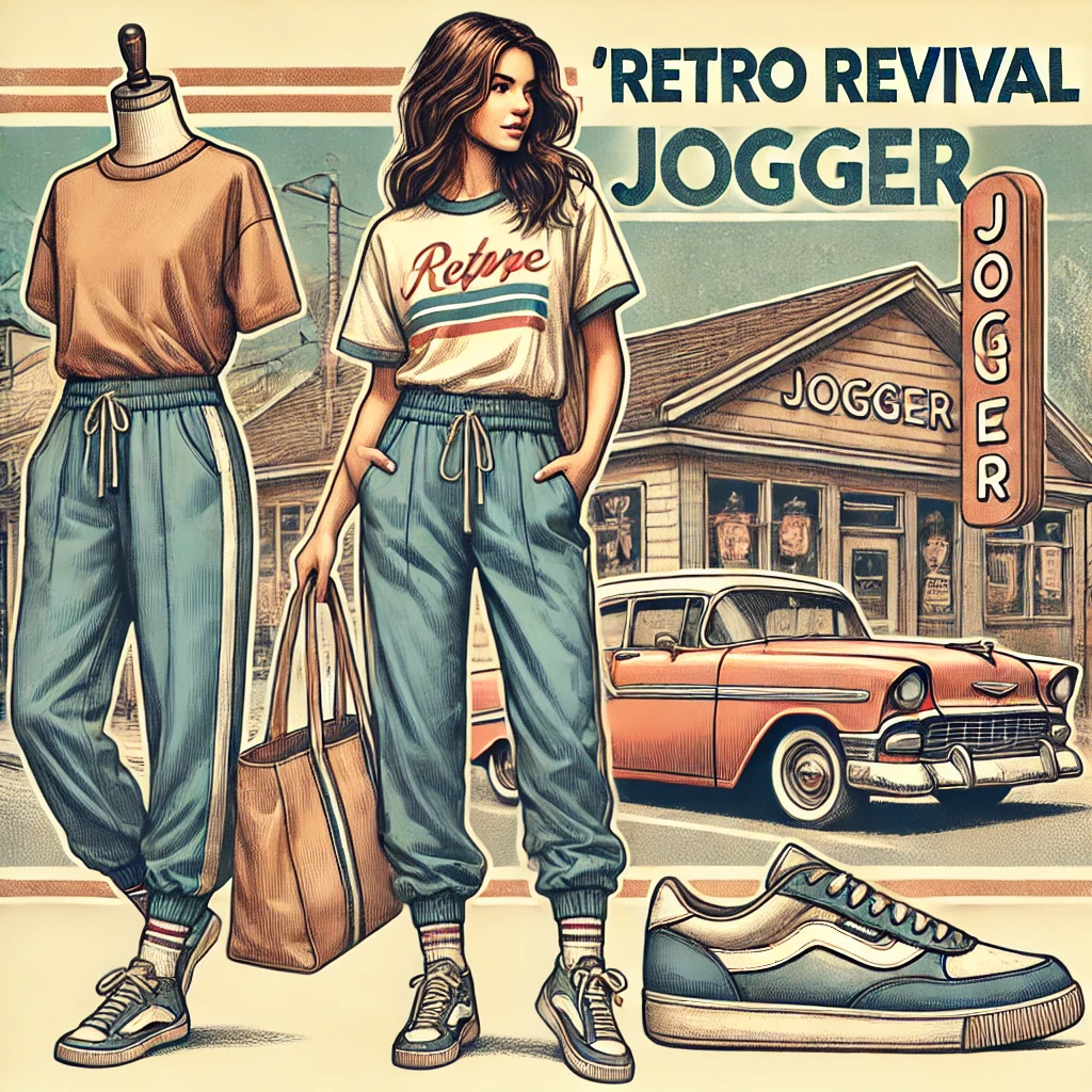 Retro Revival Joggers with a Vintage Tee