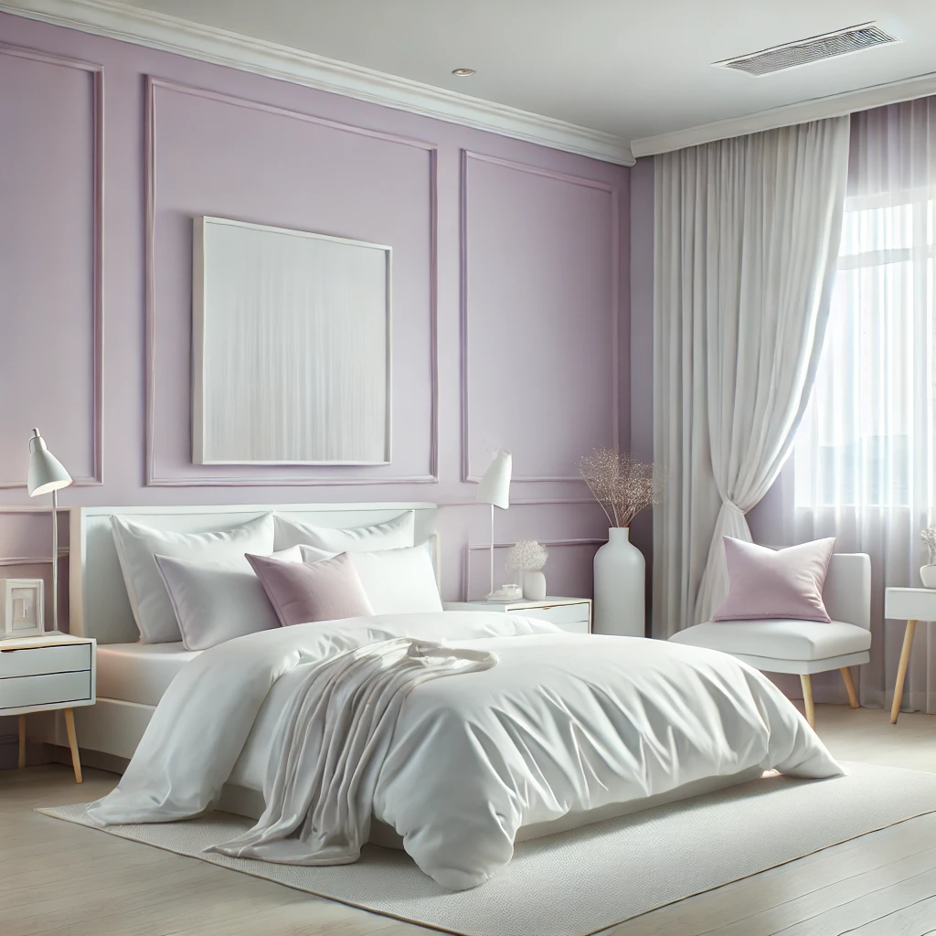 Soft Lavender and White