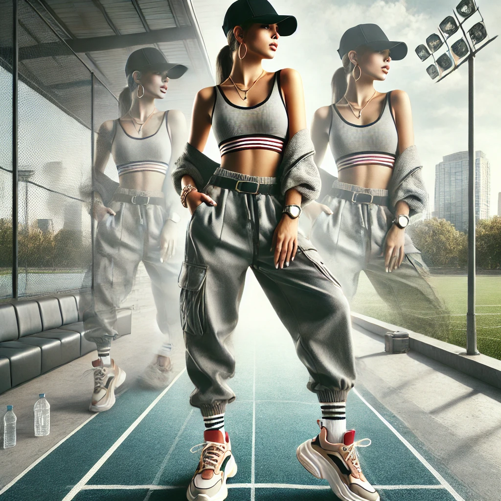 Sporty Chic Joggers with a Crop Top