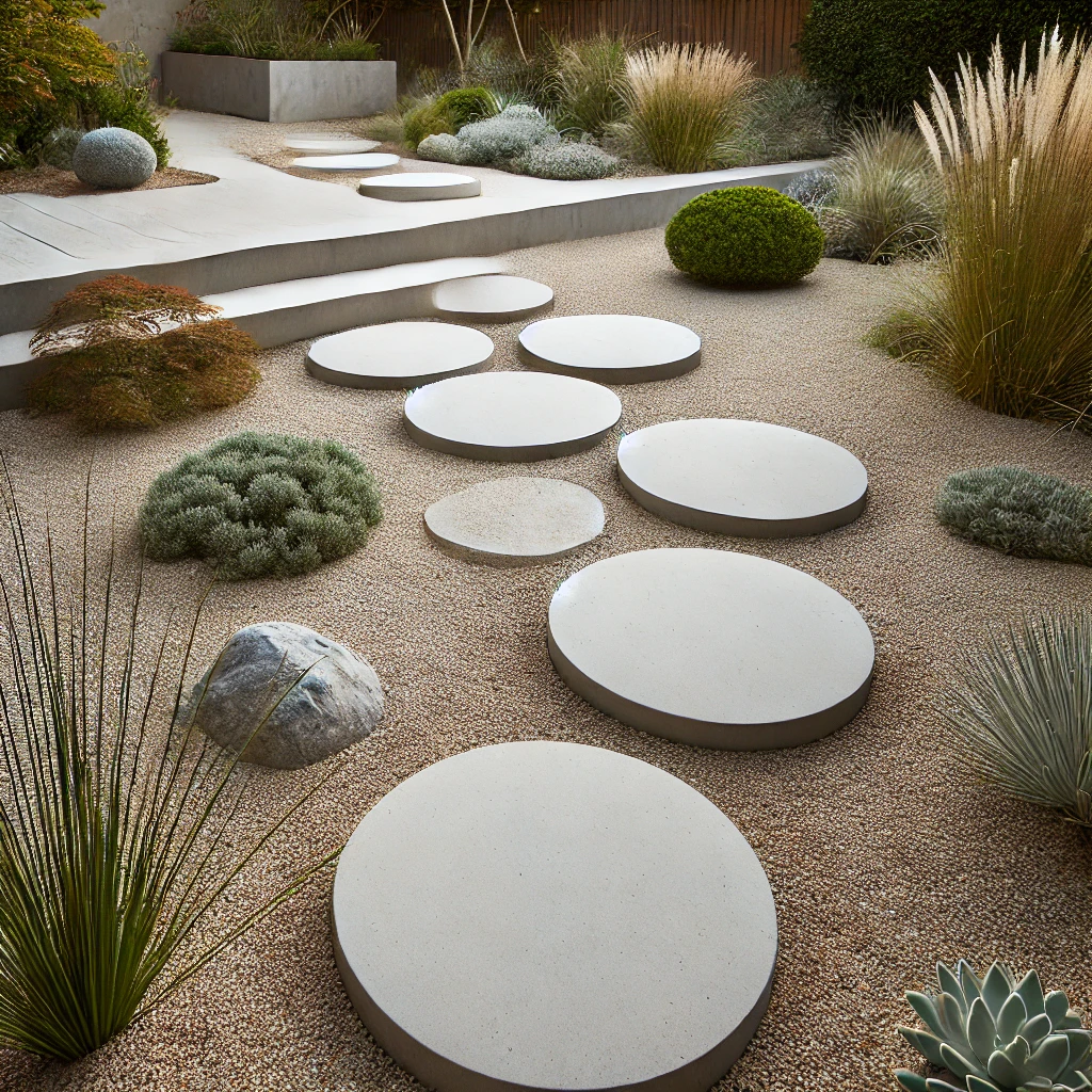 Stepping Stones in Gravel (Image created)