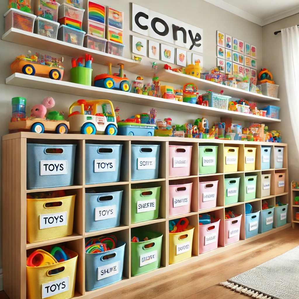 Storage Bins for Easy Cleanup