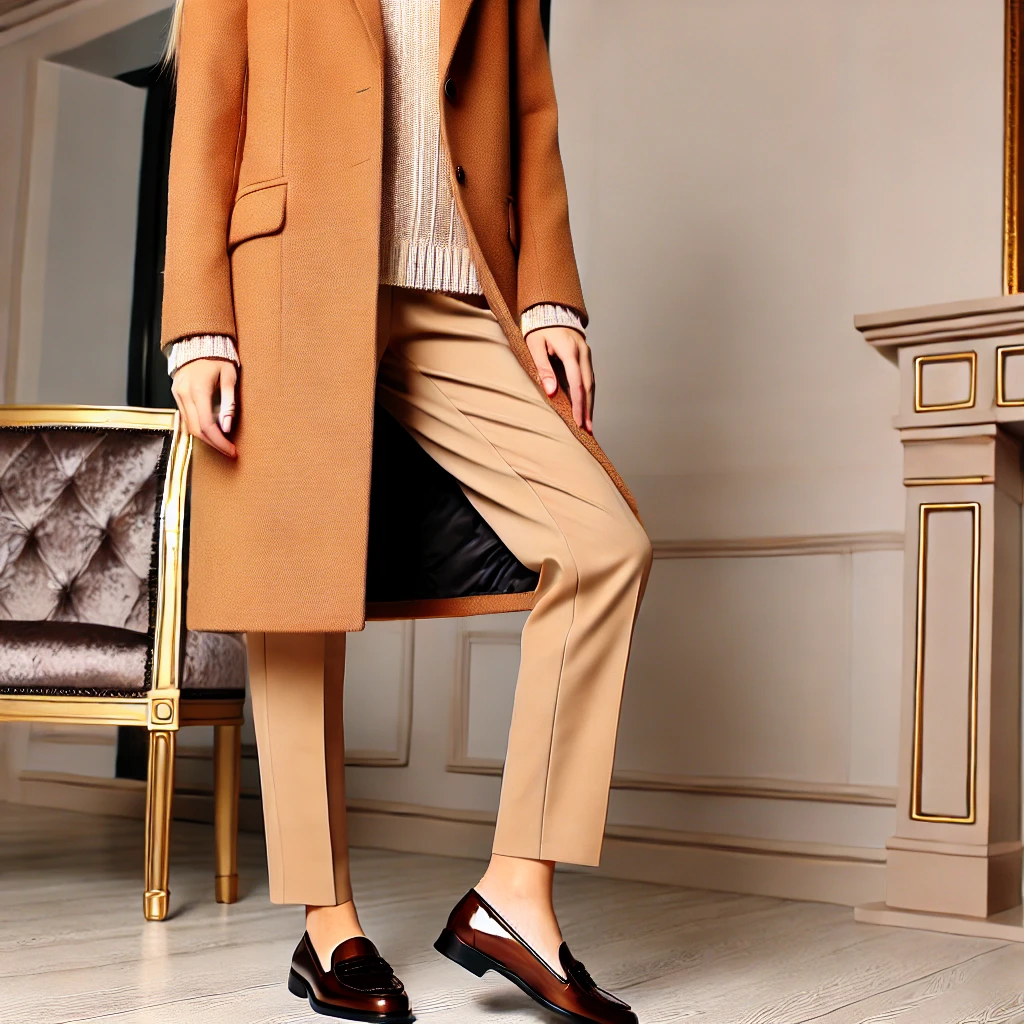 Structured Coat with Cigarette Pants