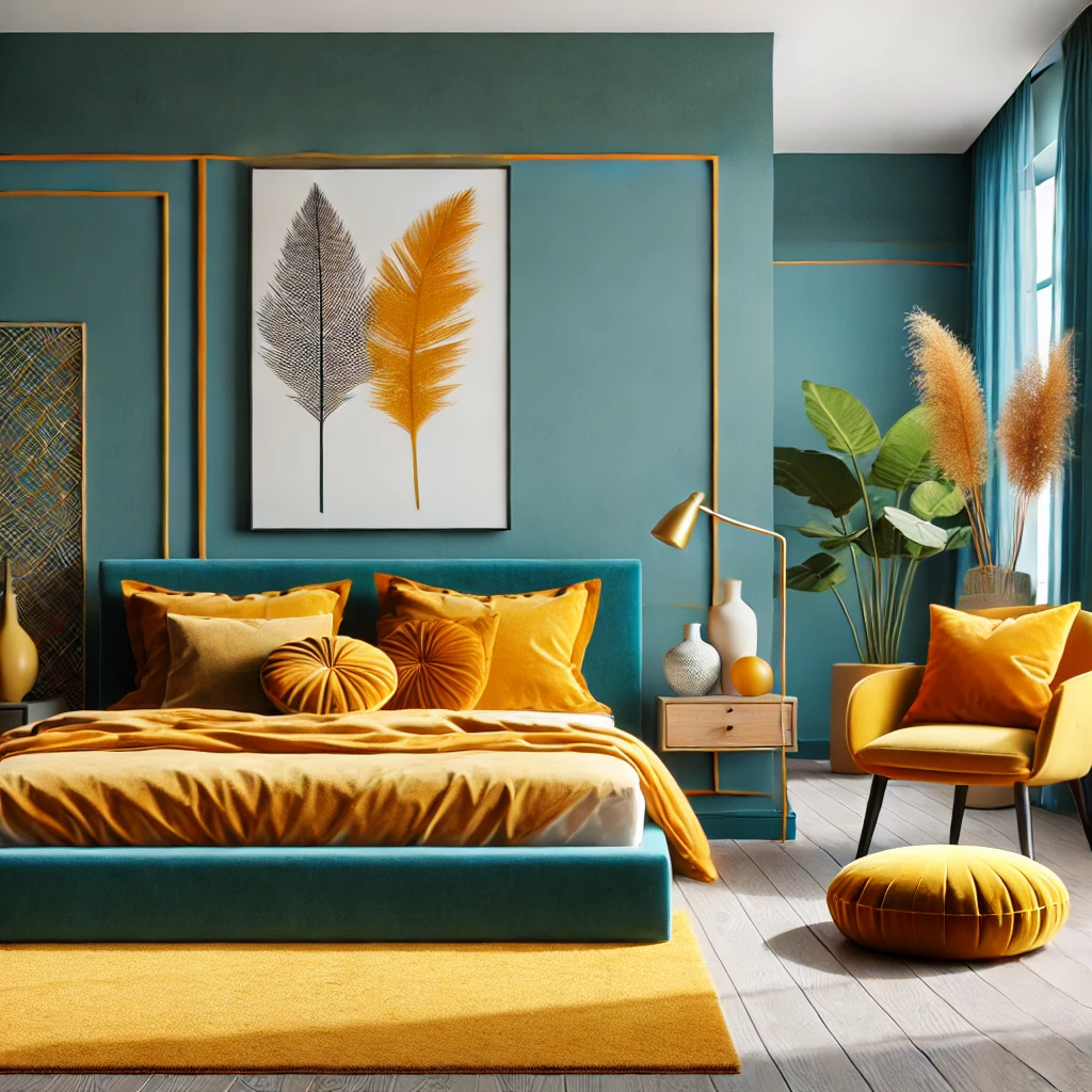 Teal and Mustard