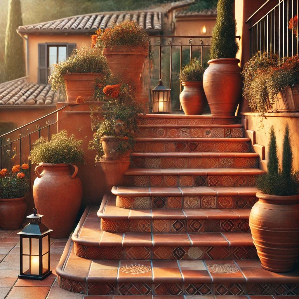 Terracotta Tiled Steps