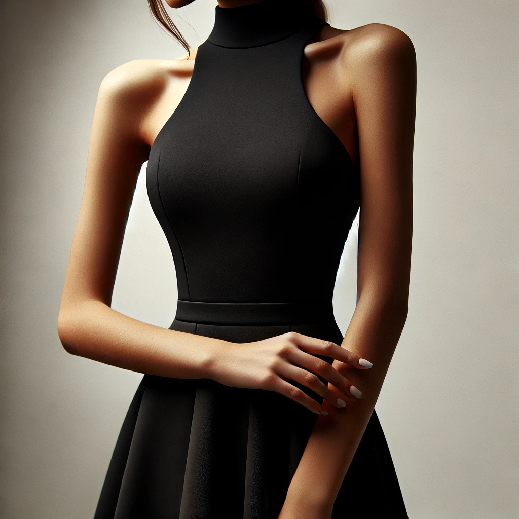 The Boldness of a High-Neck Dres