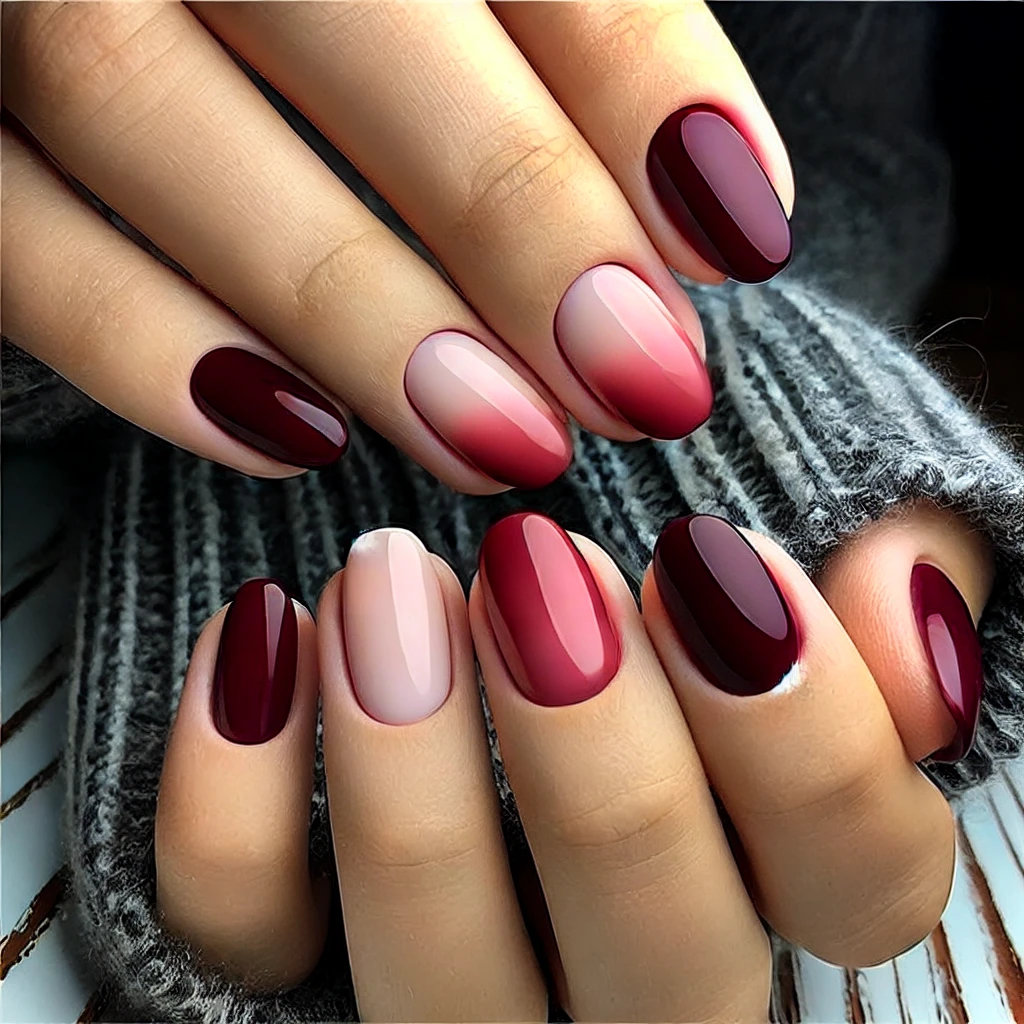 Wine Red Ombre