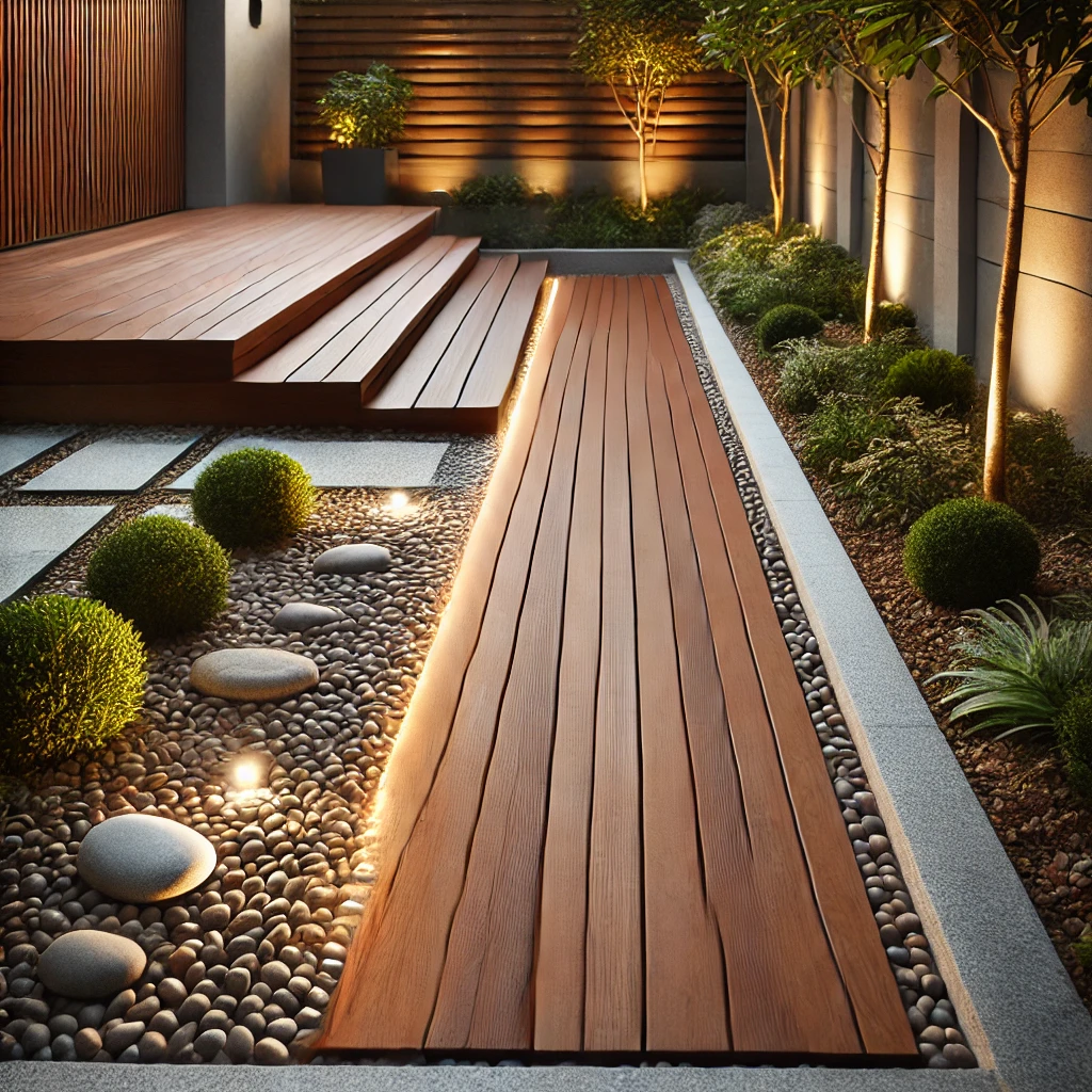 Wooden Deck Pathway (Image created)