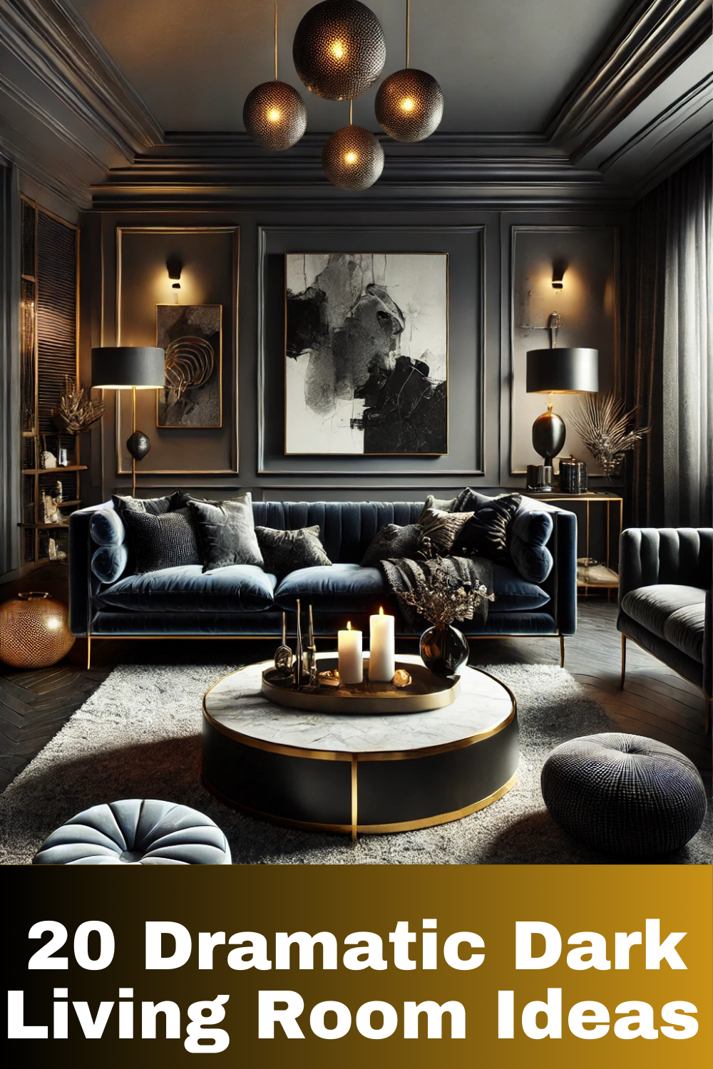 20 dramatic dark and moody living room ideas to try