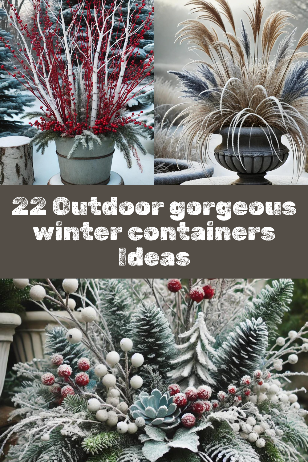 22 Outdoor gorgeous winter containers Ideas