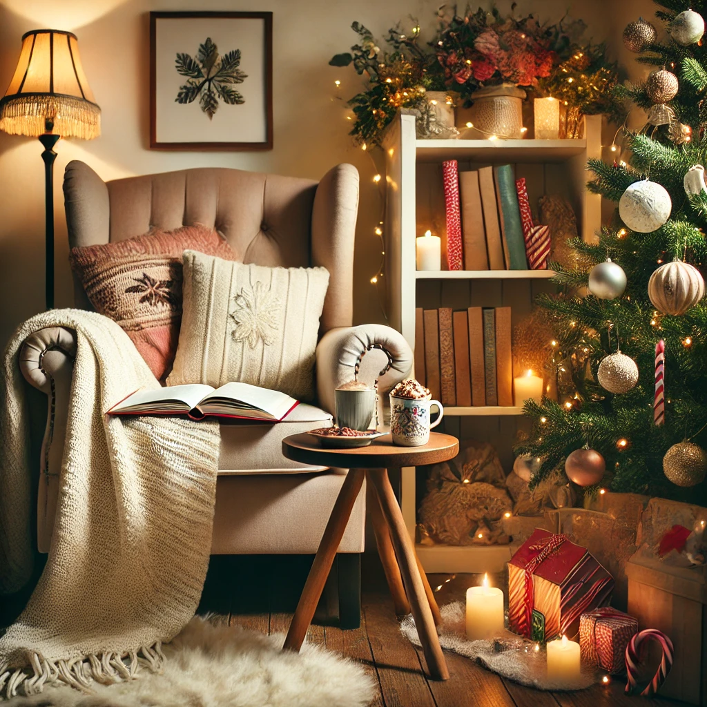 A Cozy Christmas Reading Nook