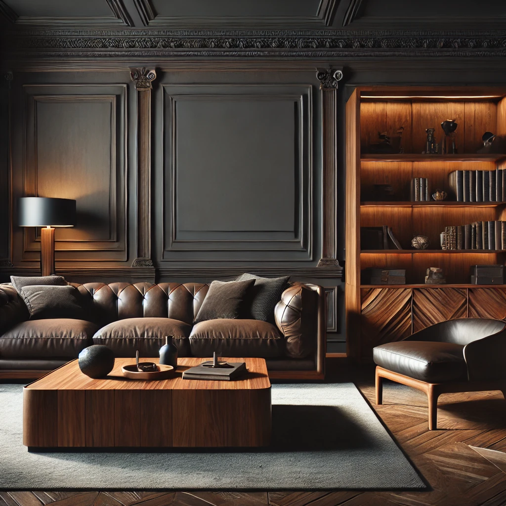 Add Drama with Dark Wood Furniture