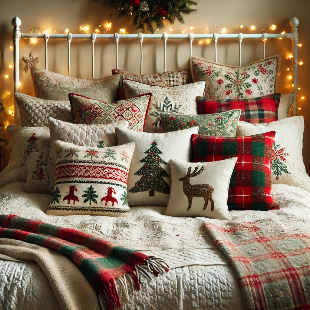 Add Festive Pillows and Cushions,