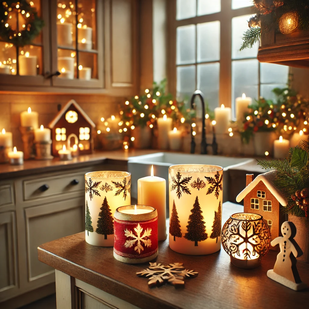 Add Holiday Candles for a Warm Ambiance.