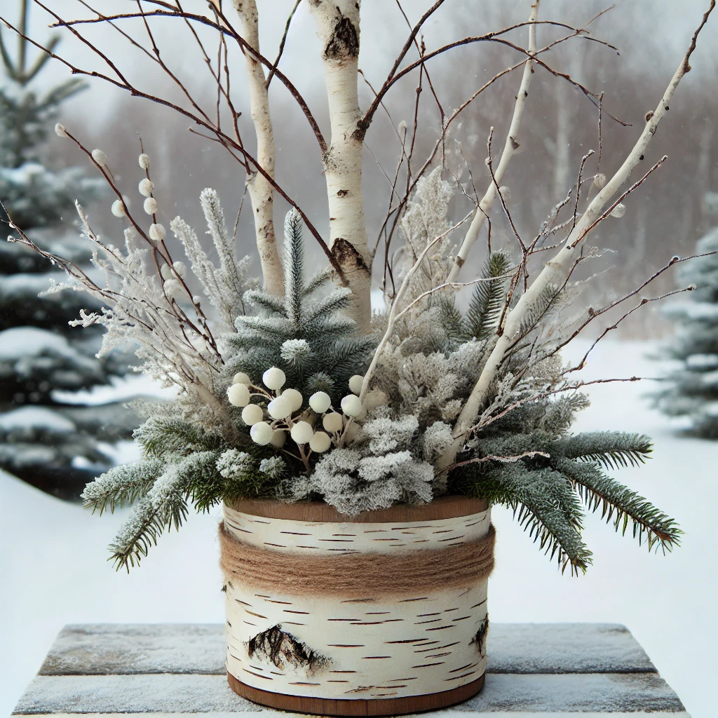 Birch Bark and Twigs for a Rustic Touch