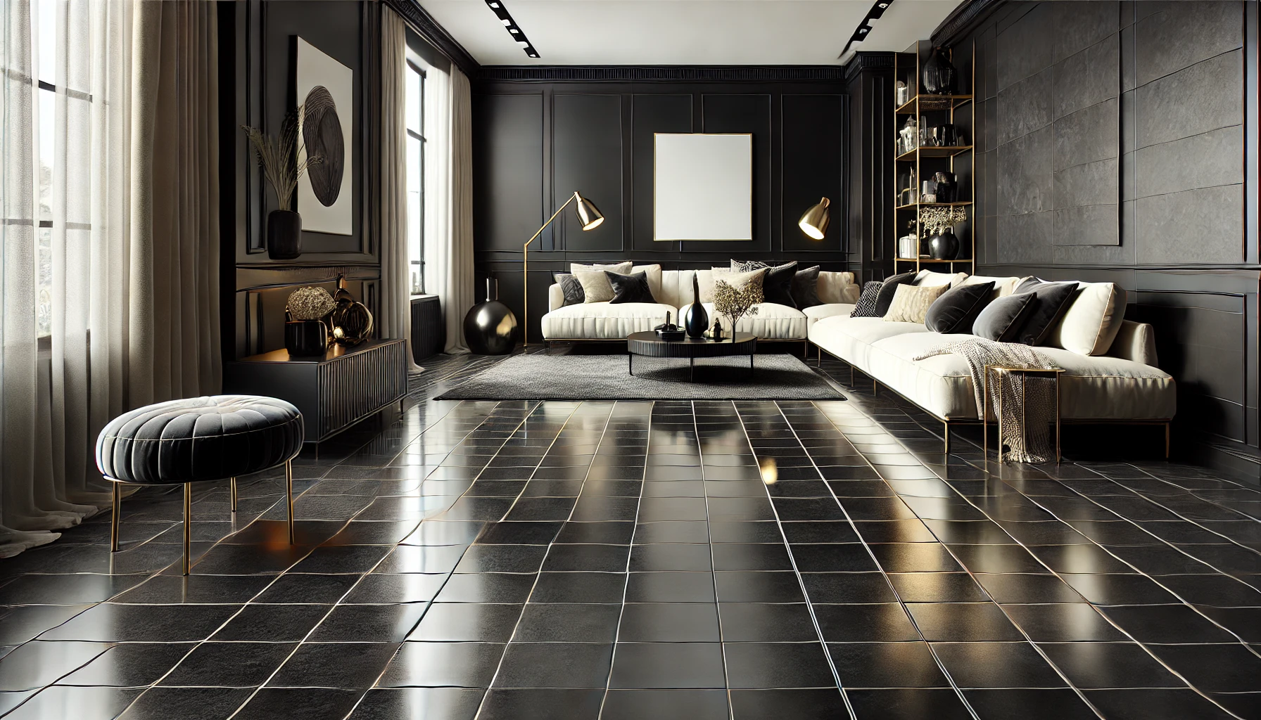 Black Tiles for a Bold, Dramatic Effect