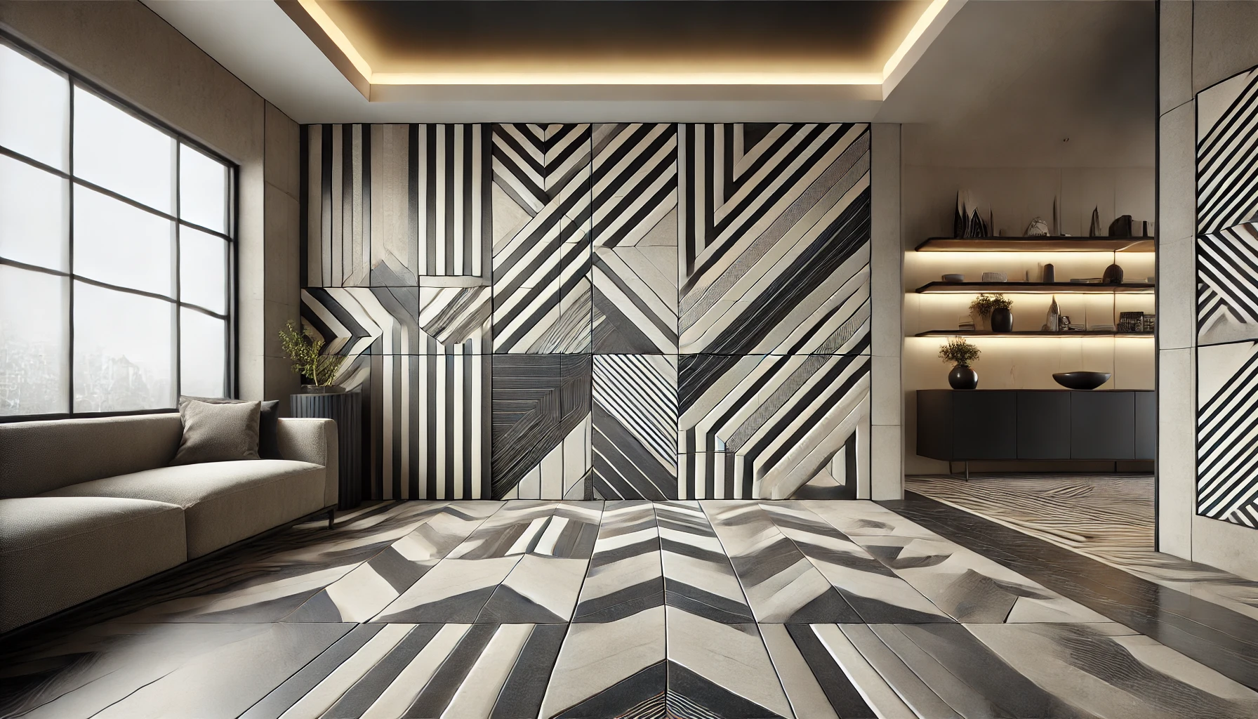 Bold Geometric Patterned Tiles for a Modern Statement