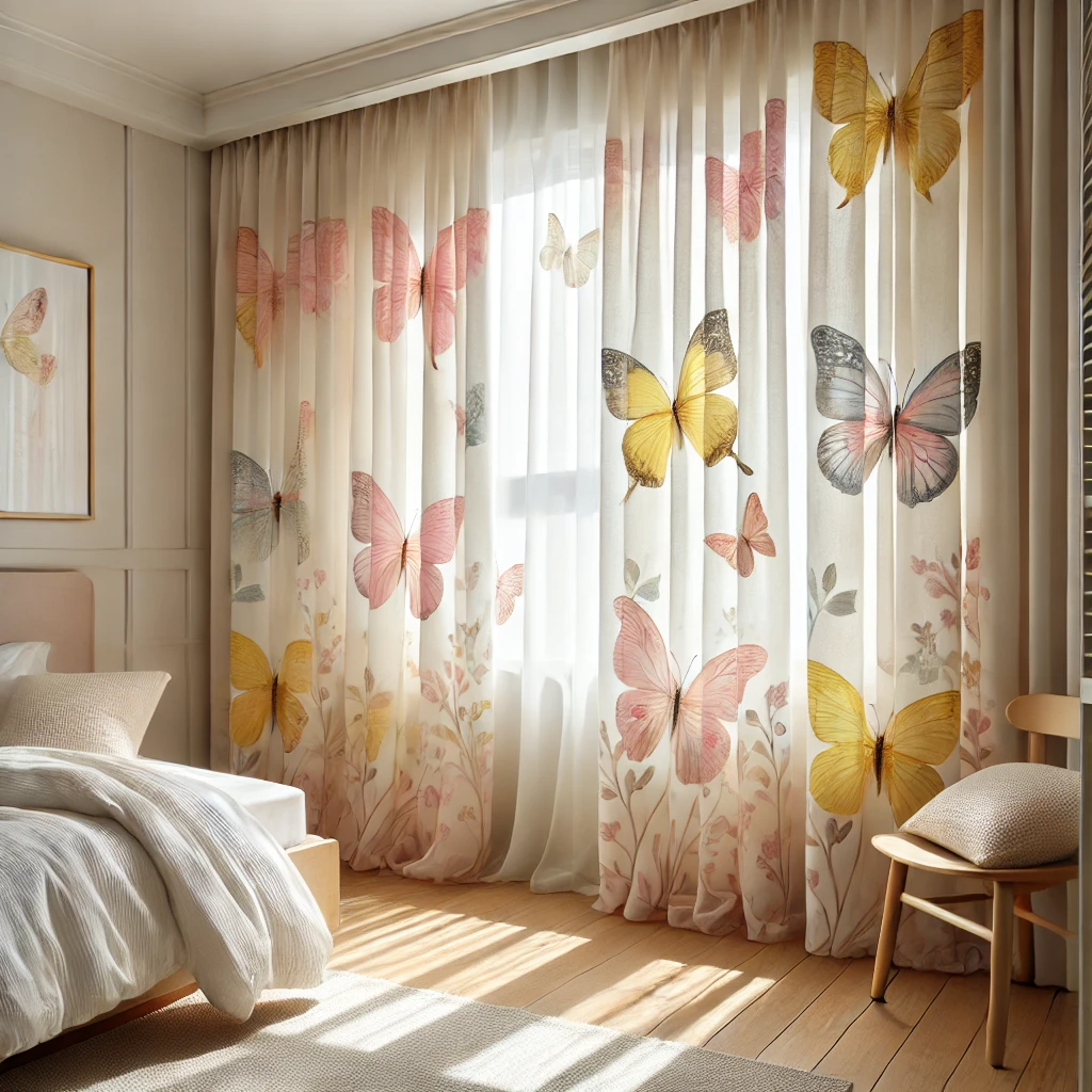 Butterfly-Themed Curtains