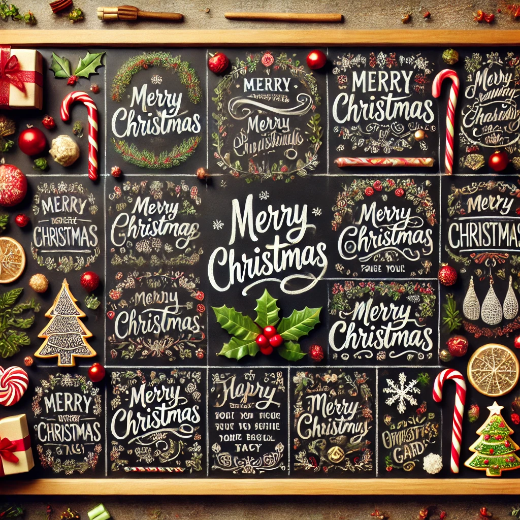 Chalkboard Christmas Card Display