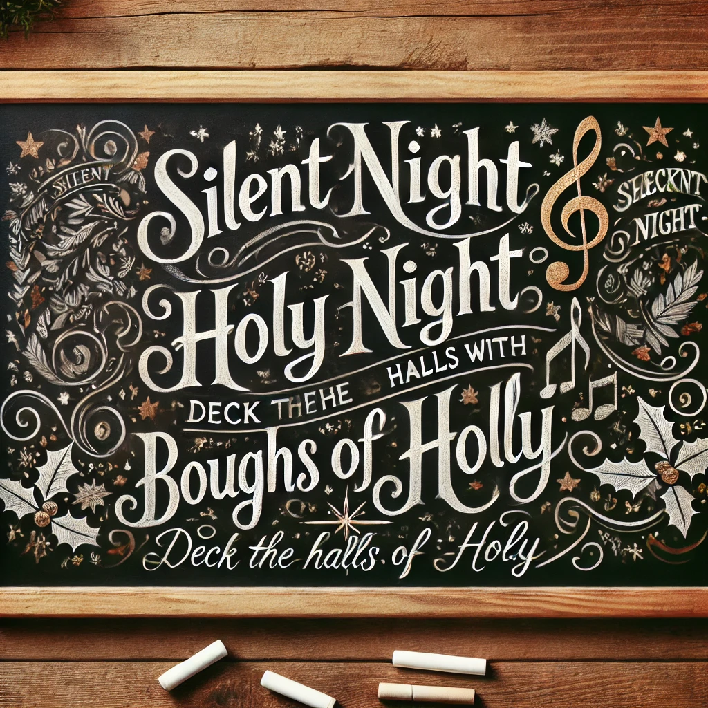 Chalkboard Christmas Carol Lyrics