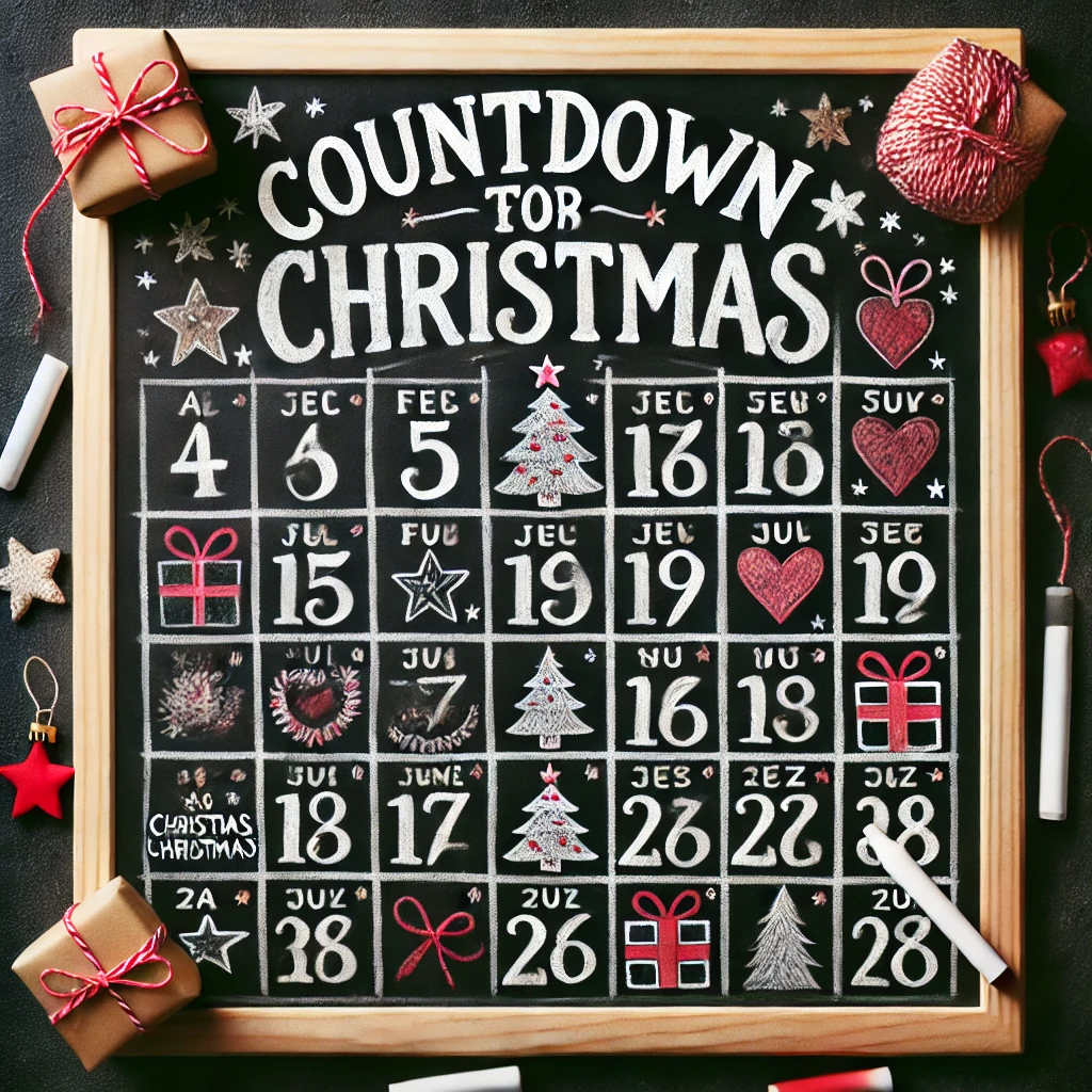 Chalkboard Christmas Countdown