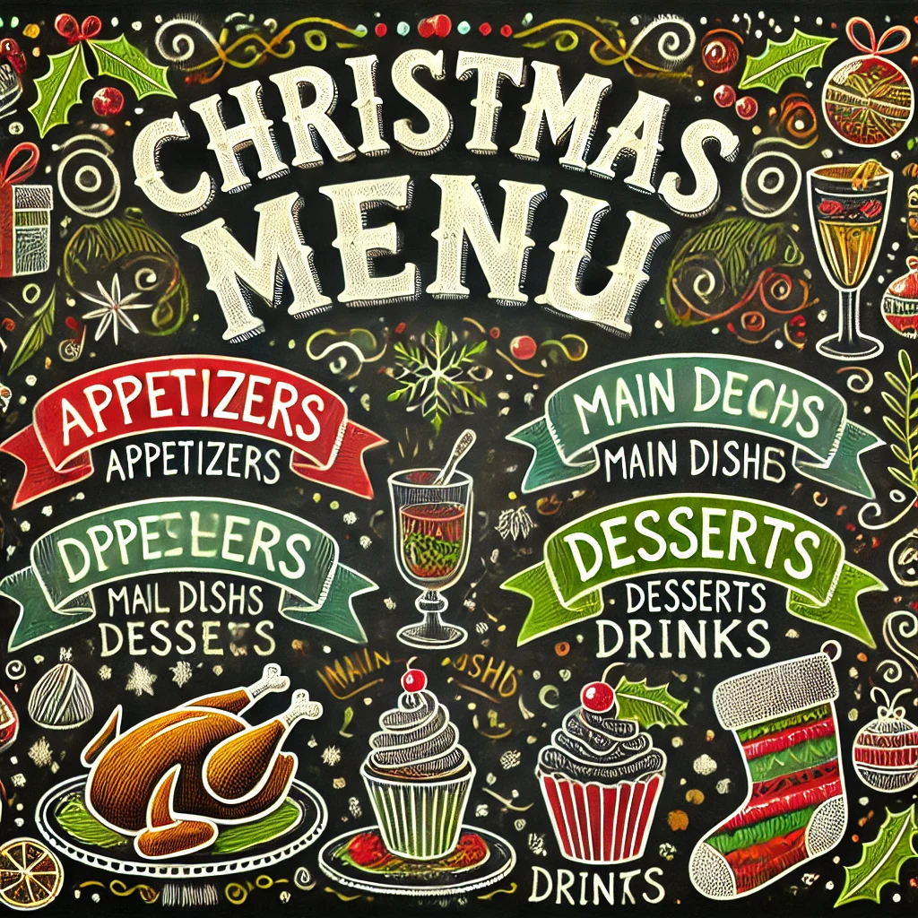 Chalkboard Christmas Menu